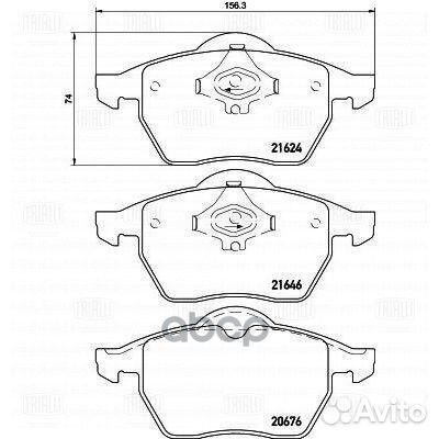 Колодки торм. для а/м Audi A4 (B5) (94) диск