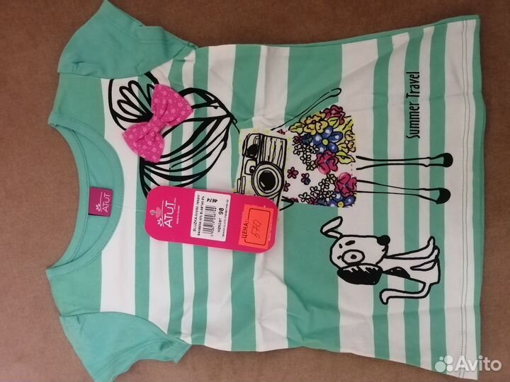 Футболка детская для девочки 92 98
