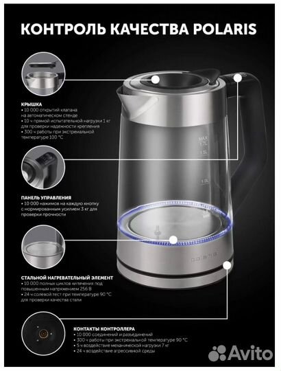 Чайник новый с Алисой wi fi Polaris PWK 1725cgld S