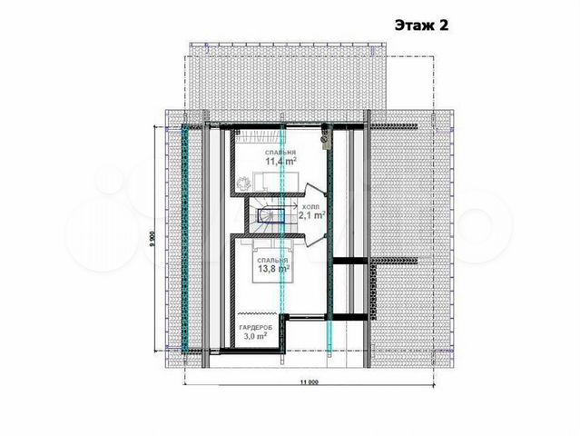 Коттедж 132 м² на участке 10 сот.