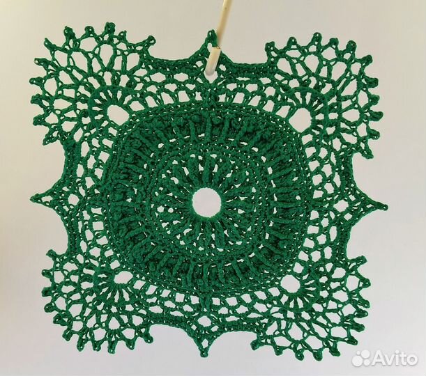 Мини-салфетки, рельефные, связанные крючком