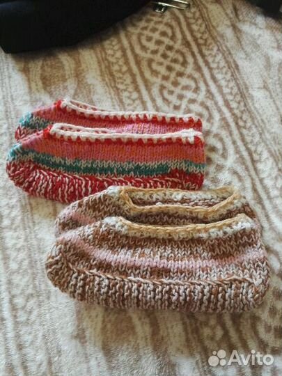 Тапочки вязанные симпатичные на девочку