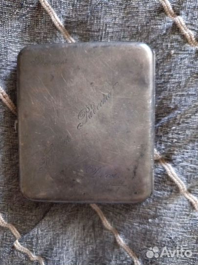 Портсигар серебряный 1917 года