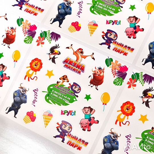 Стикерпаки (Наклейки на листах) оптом на заказ