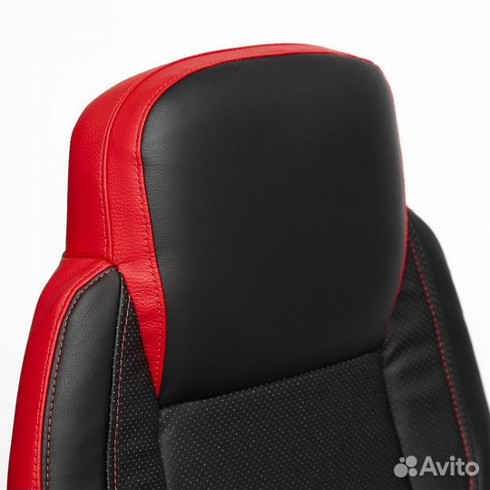 Кресло компьютерное Bazuka кож-зам, черный-красный