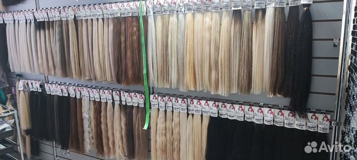 Волосы для наращивания натуральные 60 см люкс