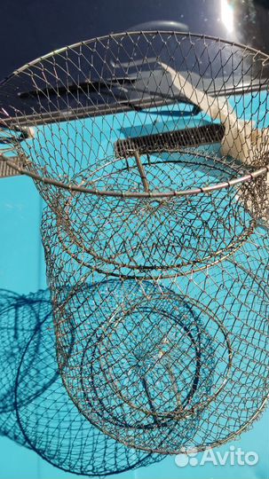 Садок рыболовный металлический, складной, новый