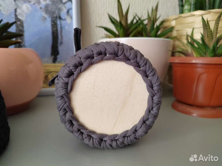 Корзинки из трикотажной пряжи, ручная работа