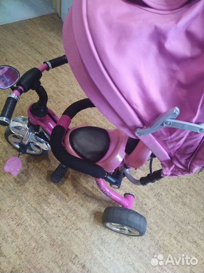 Велосипед-коляска для девочки