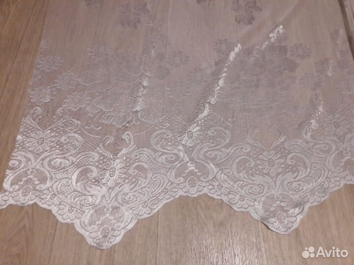 Шторы тюль Белая фигурная 3 Метра