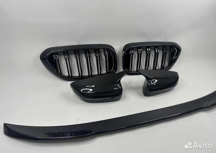 Спойлер ноздри зеркала дорест Карбон BMW G30 M5