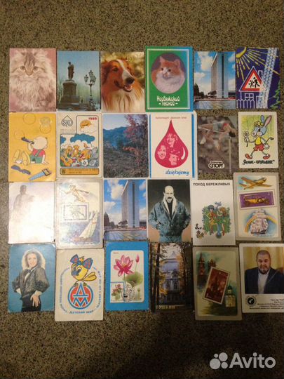 Календарики карманные 1970-2000 годы 1-ая часть