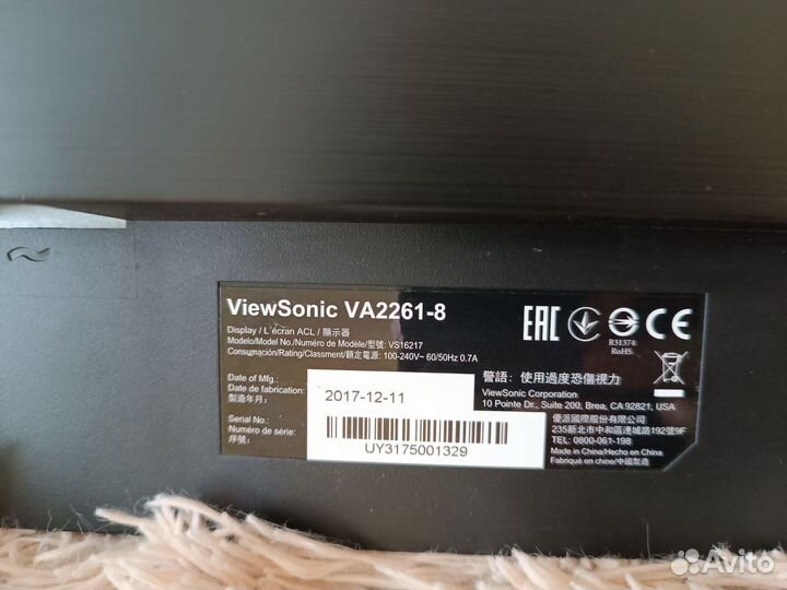 Монитор viewsonic VA2261-8