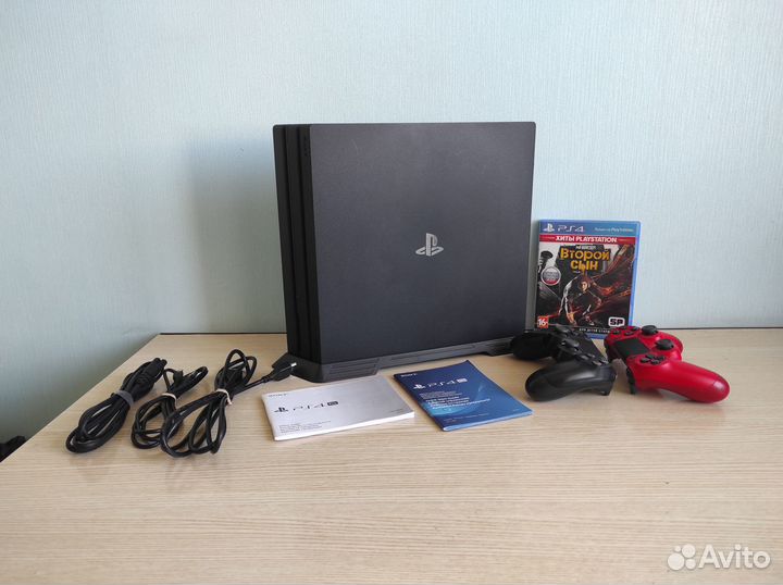 Sony playstation 4 pro 1tb 3я ревизия,2 геймпада