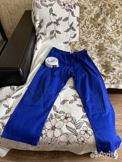 Кимоно для дзюдо adidas club синее