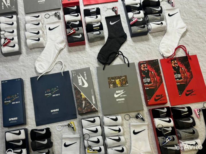 Носки Nike женские/мужские в коробке 5 пар