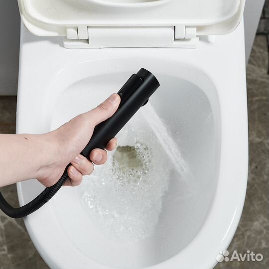 Гигиенический душ со смесителем Rose R1805H-1, черный