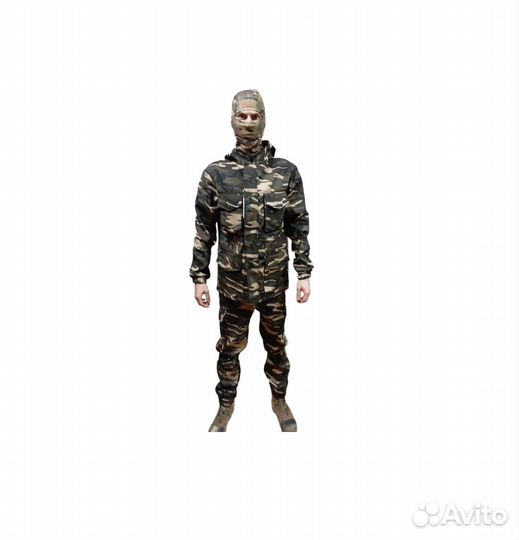 Костюм демисезон. 54-56р (рипстоп), Камуфляж Корич
