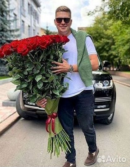 Розы Эквадор Метровые 100 см доставка Москва