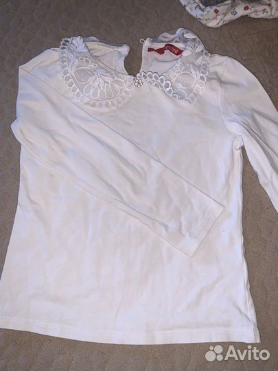 Блузка школьная для девочки 128