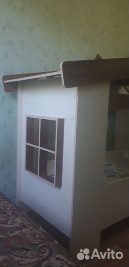 Детская кровать домик с матрасом