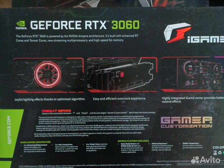 Nvidia RTX 3060 8/12гб новые