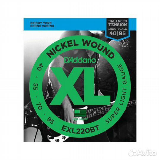 Струны для бас-гитары D'Addario EXL220BT
