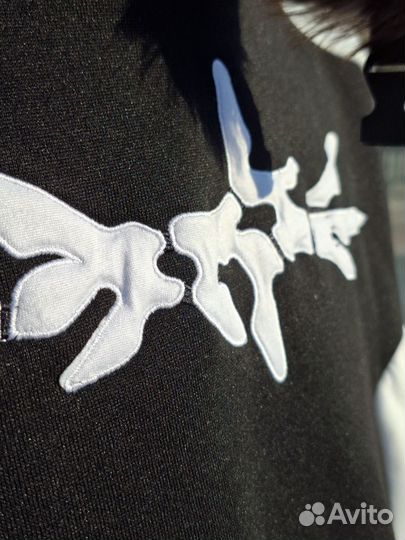 Черно-белая худи y2k Rick Owens/Balenciaga type