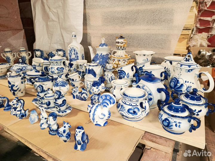 Фарфоровая посуда гжель