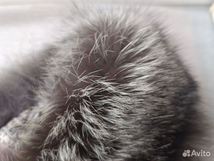 Меховой воротник чернобурка