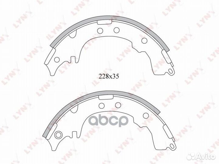 Колодки тормозные барабанные зад BS7508 LYN