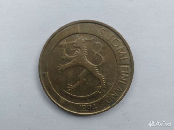 Монета 1 марка 1994 г Финляндия