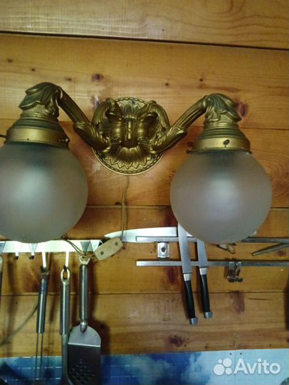 Светильник бра люстра ампир СССР бронза