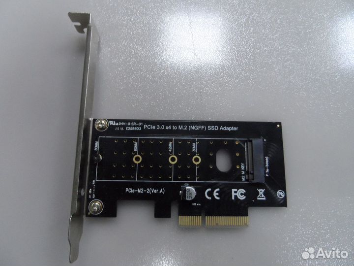 Адаптер PCI-E M.2 ngff for SSD V2 + Heatsink Ret
