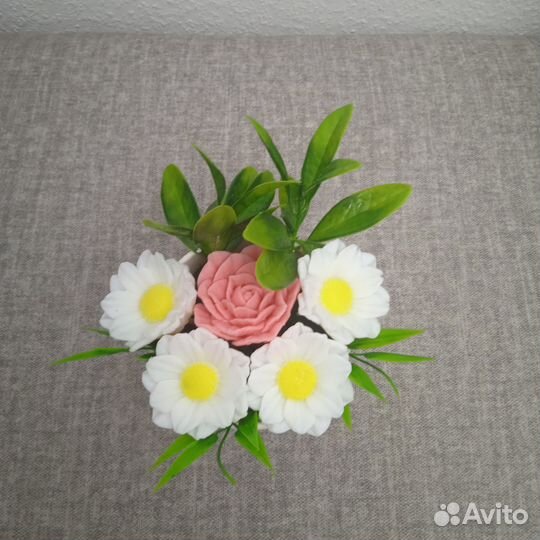 Мини букетики из мыла