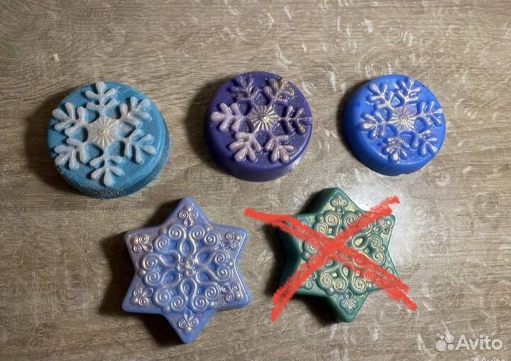 Мыло ручной работы. Снежинка