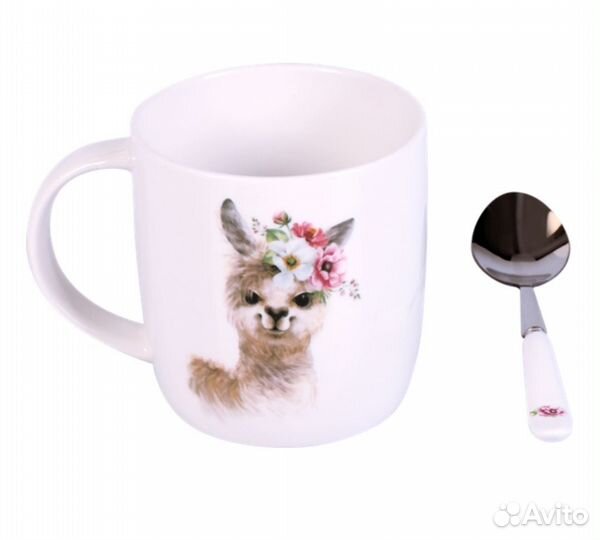 Кружка с ложкой в подарочной упаковке