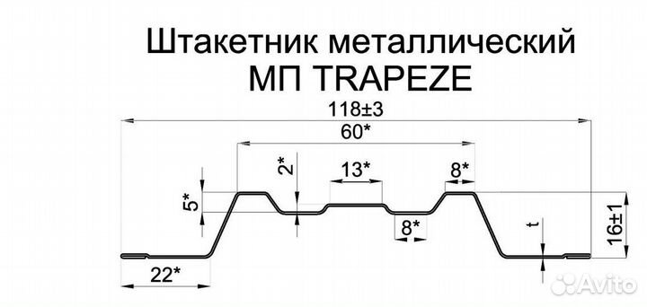 Штакетник под дерево в наличии