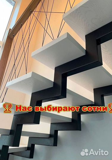 Лестница на металлокаркасе