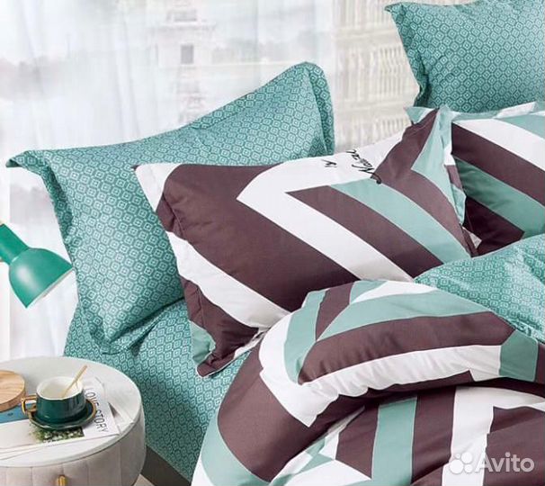 Комплект постельного белья Евро ткань Поплин