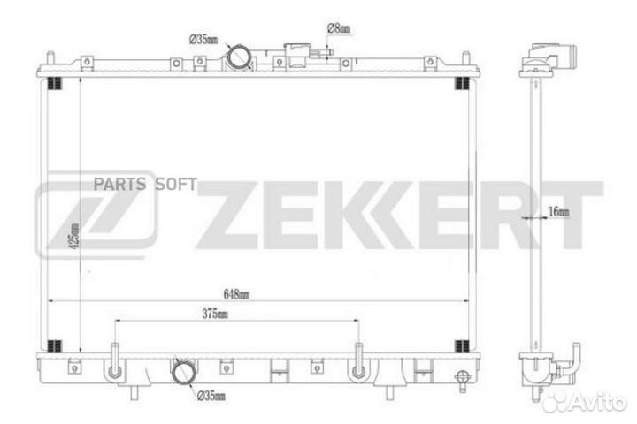 Радиатор охлаждения Митсубиси Паджеро Пинин 99