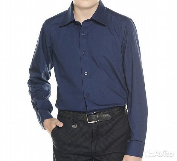 Новая рубашка Silver Spoon синяя школьная