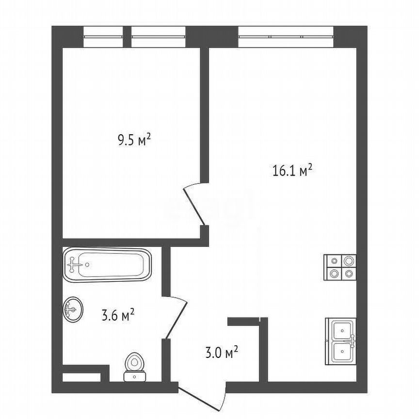 1-к. квартира, 32,2 м², 23/33 эт.