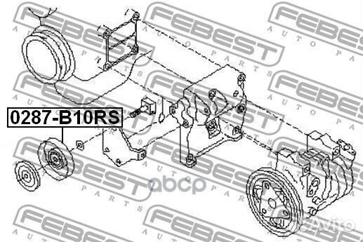0287-B10RSролик натяжной Nissan Almera N16 00