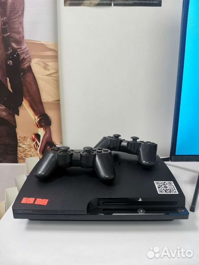Сони Пс 3 слим 320 гб 34 игры 2 джойстика