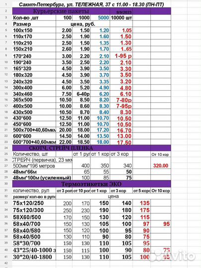 Курьерские пакеты 165х320 / 16х32, 50 мкм