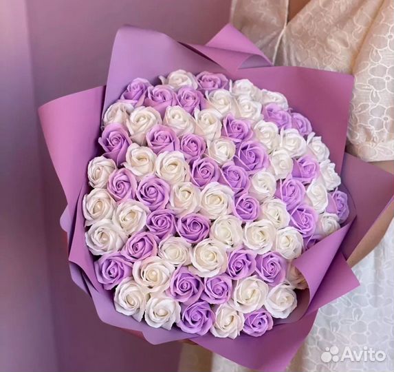 Букеты из мыльных роз к 8 марта