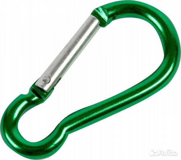 Карабин 70 мм сталь цвет зеленый