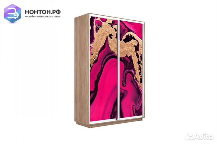 Шкаф-купе 2-х дверный Нонтон фото №1005 / дуб соно