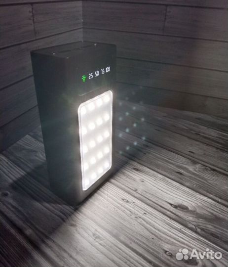 Повербанк 50000mah с фонариком и проводами